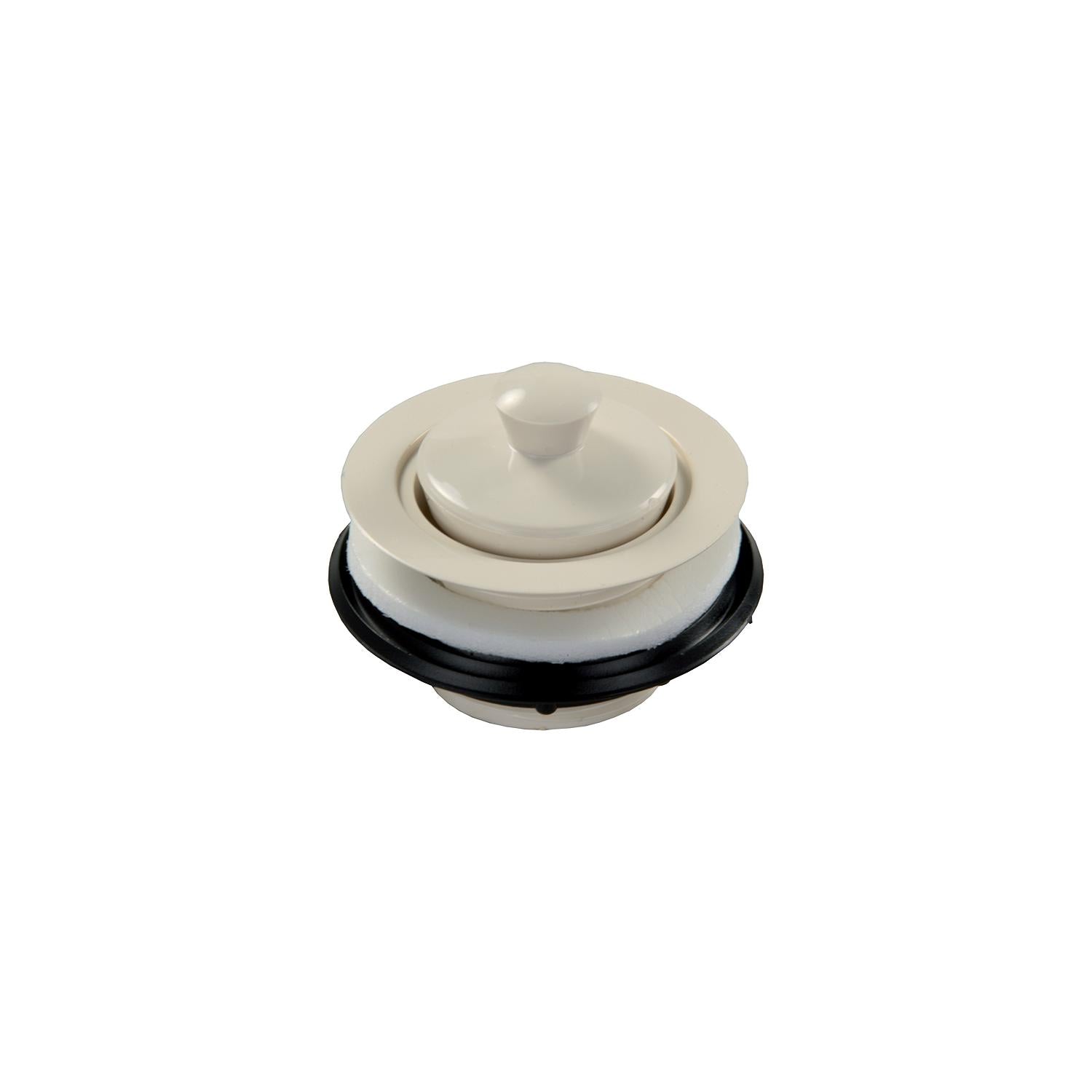 JR Products 95115 Strainer w/Pop-Stop Stopper, Parchment