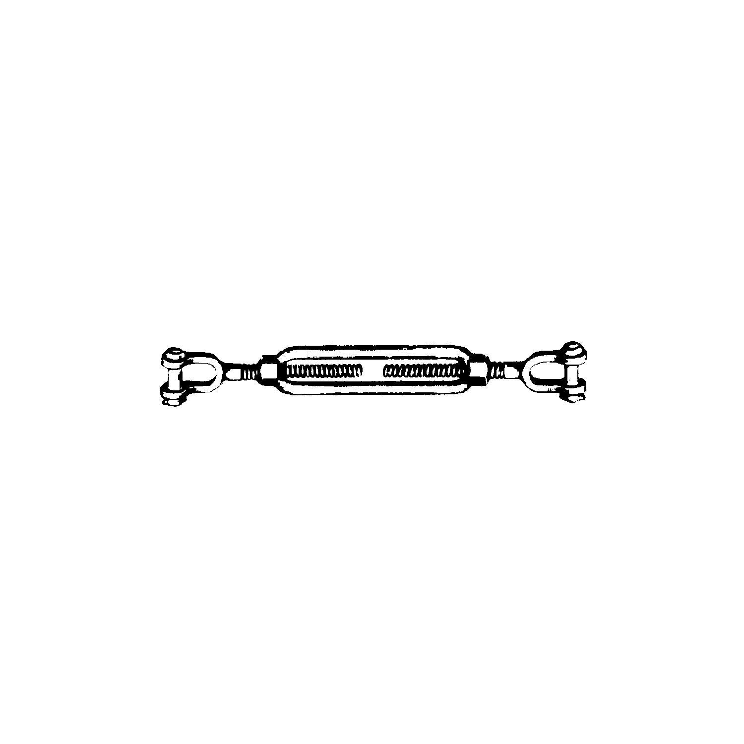 Chicago Hardware 30731 Turnbuckle, Galvanized Jaw &