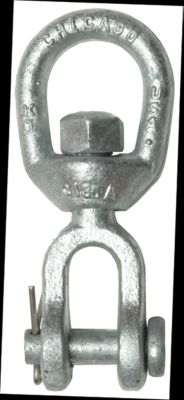 Chicago Hardware 216302 Galvanized Jaw & Eye Swivel, 3/4