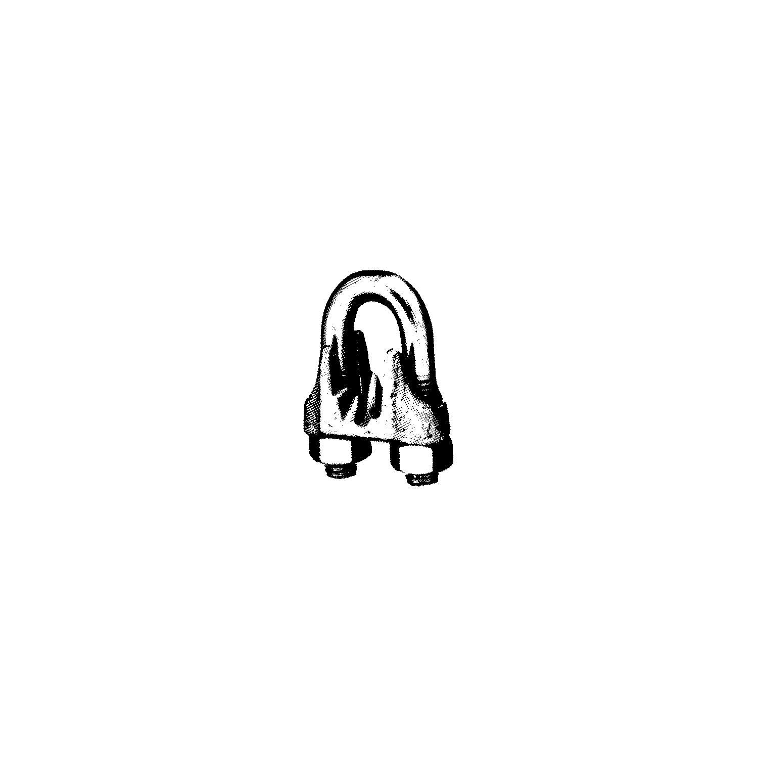 Chicago Hardware 232050 Wire Rope Clip, Galvanized
