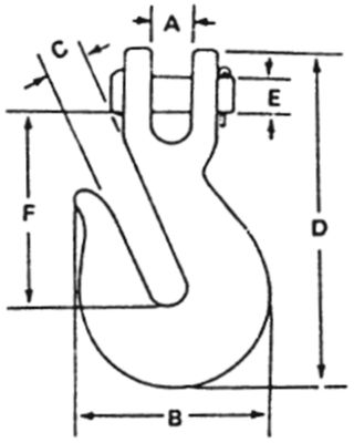 Chicago Hardware 237109 High Test Chain Clevis Grab Hook