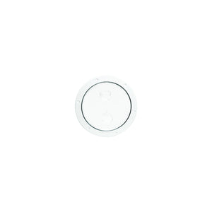 Beckson DP40-W Screw Out Deck Plate With Standard Trim Ring, Smooth Center