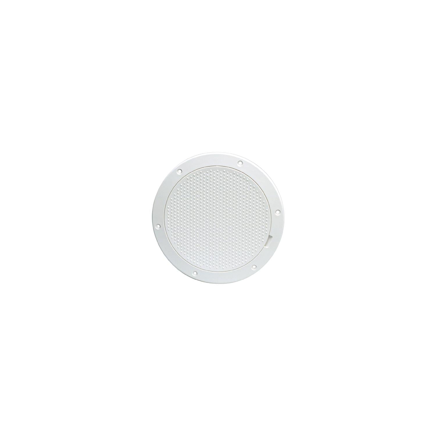 Beckson DP83-W Pry-Out Deck Plate With Standard Trim Ring, Dimple Center