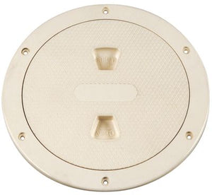 Beckson DP84N Screw Out Deck Plate With Standard Trim Ring, Diamond Center