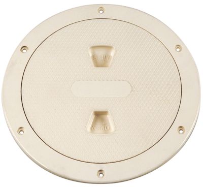 Beckson DP84N Screw Out Deck Plate With Standard Trim Ring, Diamond Center