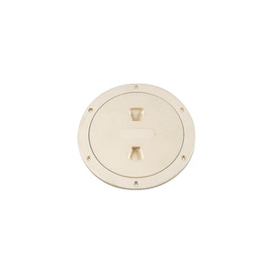 Beckson DP64-N Screw Out Deck Plate With Standard Trim Ring, Diamond Center