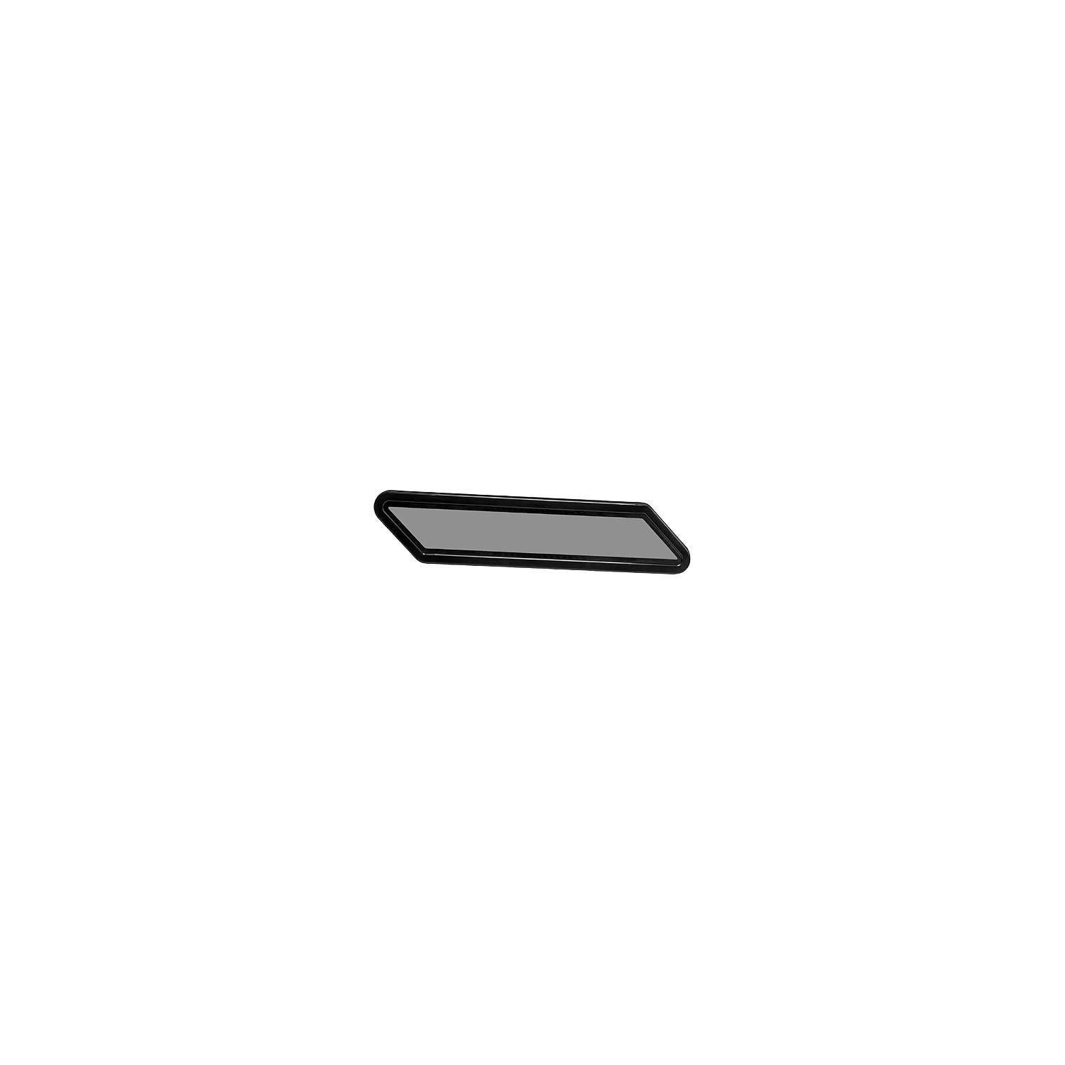 Beckson PF128BS PF128 Newport Parallelogram Fixed Port, Black Body, Smoked Lens (2 Per Box)