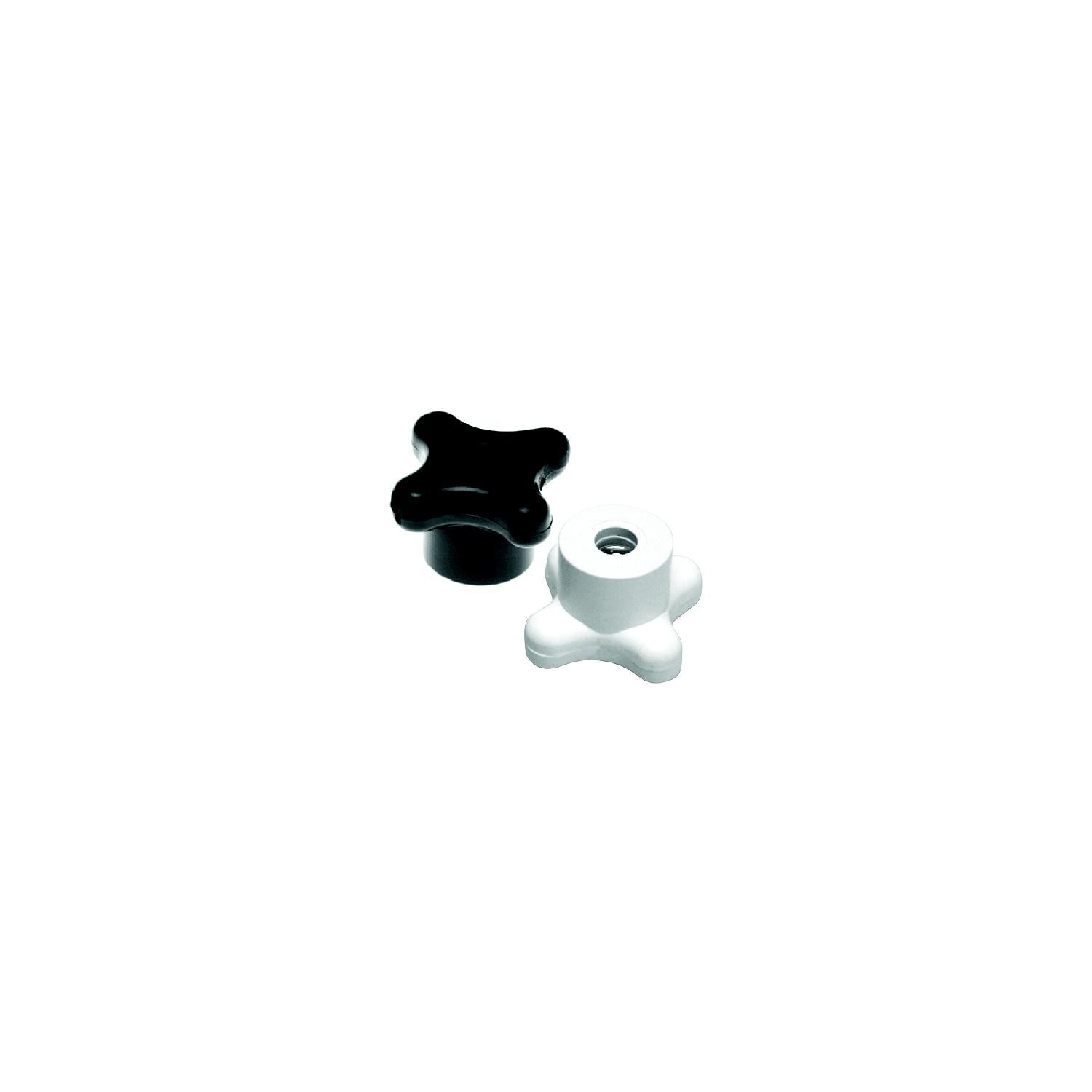 Beckson PRTB Replacement Safety Twist Knobs Only 1/4-20 Black (2 Per Pack)