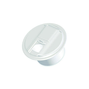 RV Designer B101 Universal Round Electrical Cable Hatch, White