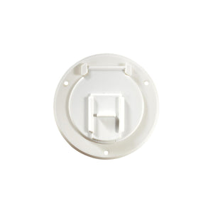 RV Designer B120 Basic Round Cable Hatch, Polar White