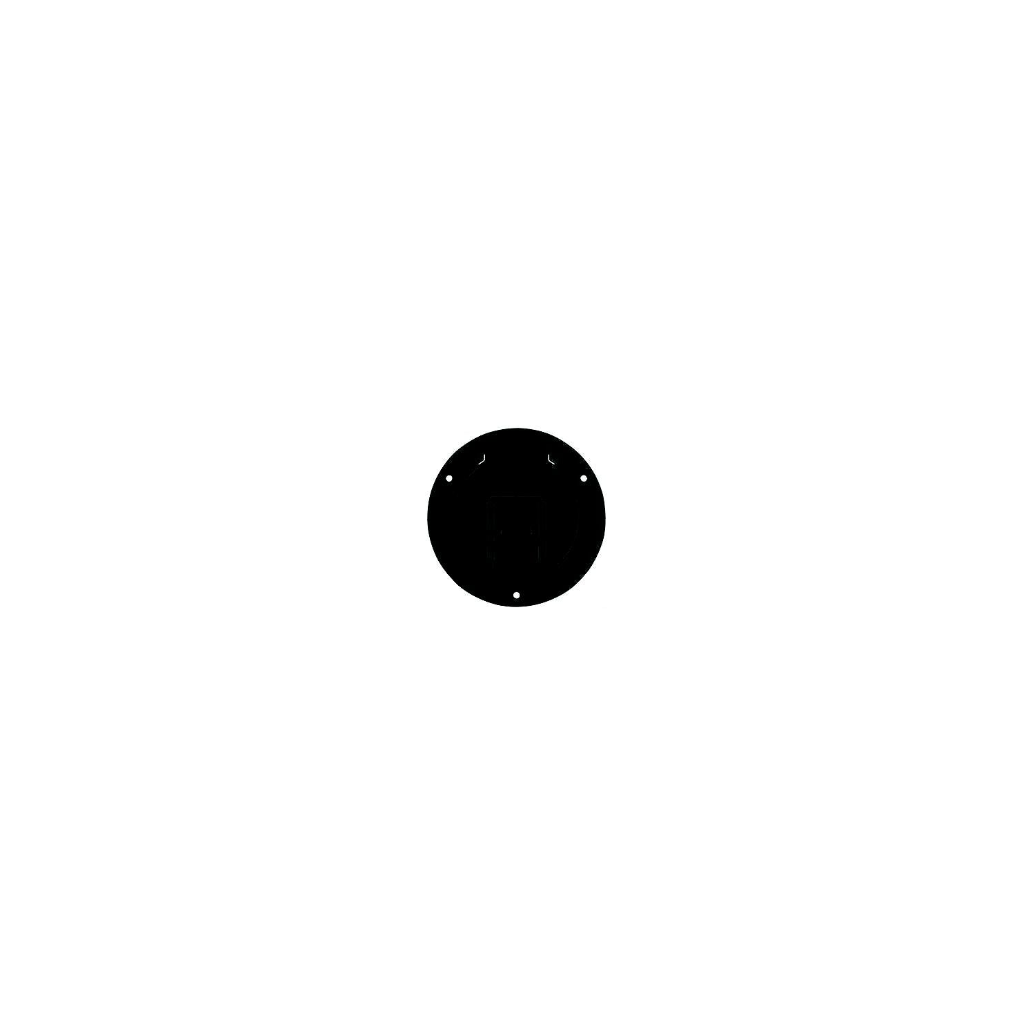 RV Designer B123 Basic Round Cable Hatch, Black
