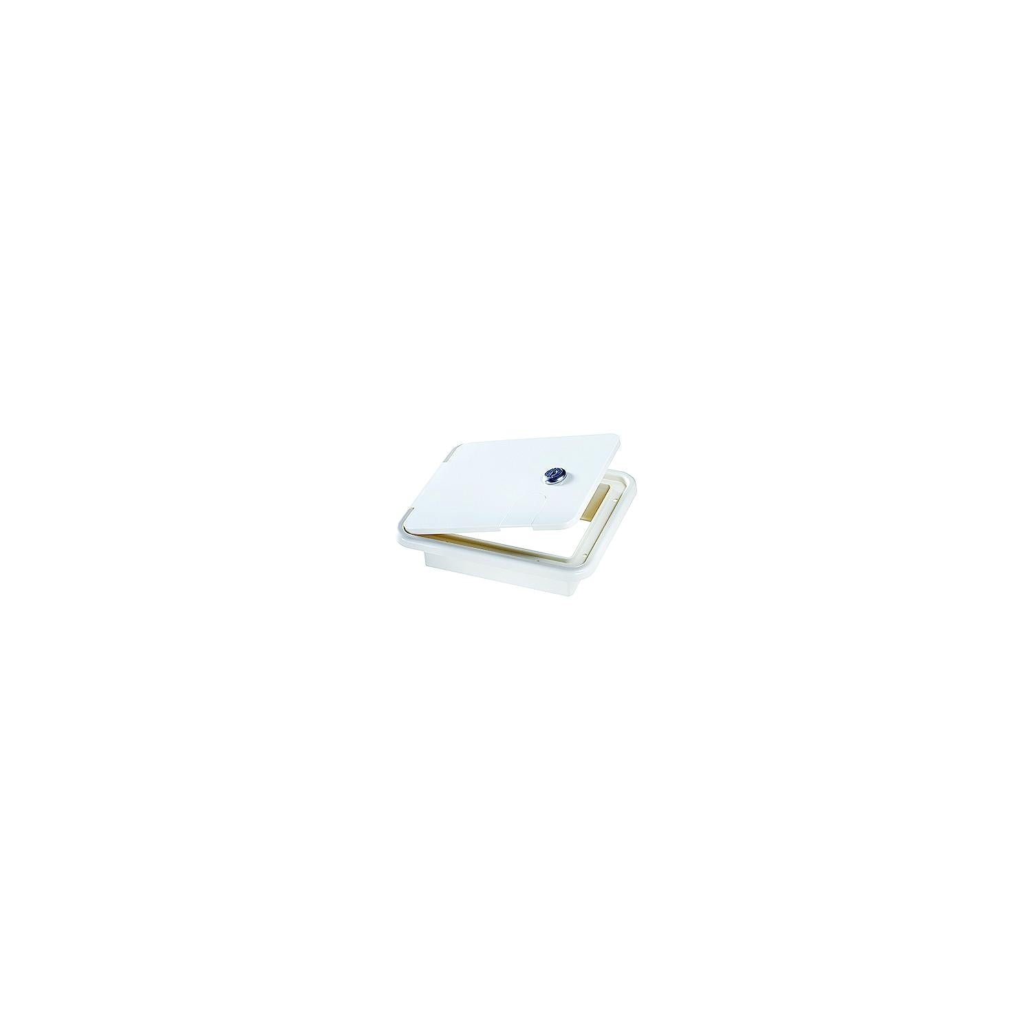RV Designer B150 White Rectangular Locking Cable Hatch - 7.6