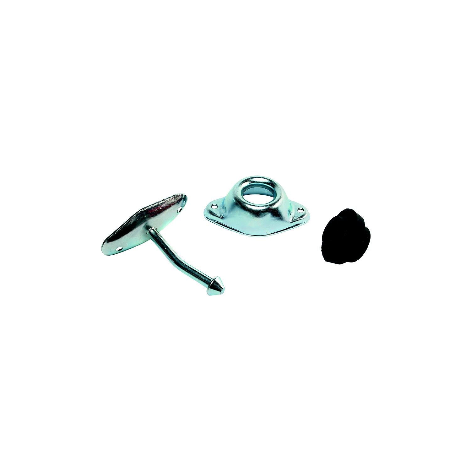 RV Designer E255 Entry Door Holder - Metal Plunger Angled, 3