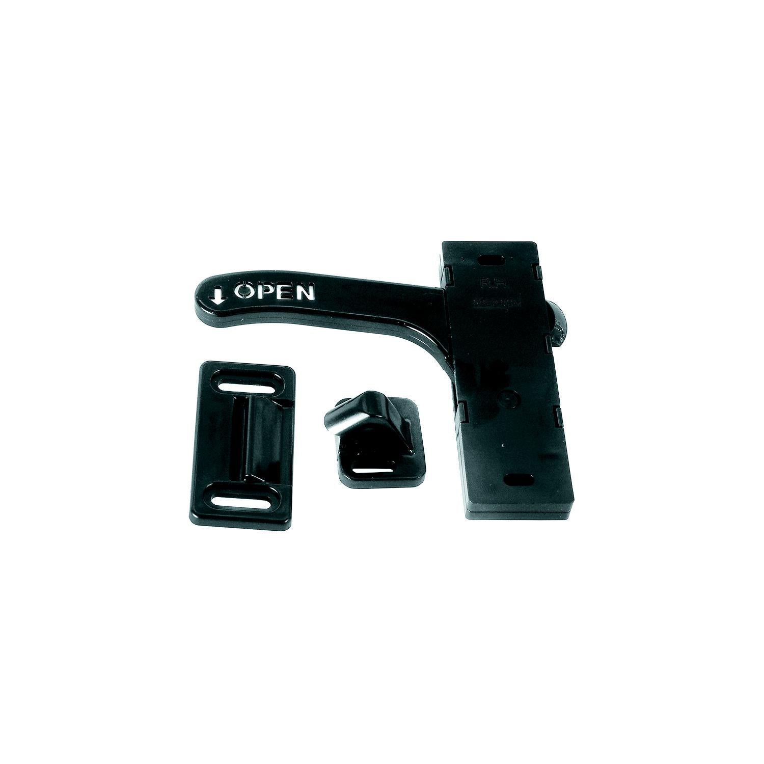 RV Designer E287 Black Left Hand Amerimax Screen Door Latch