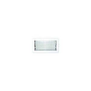 RV Designer H873 Metal Floor Register, Dampered, White