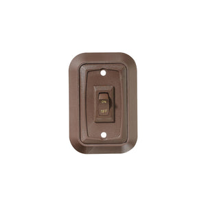 RV Designer S651 DC Single Wall Switch w/Plate, Brown