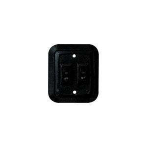 RV Designer S656 DC Dual Wall Switch in Plate, Black