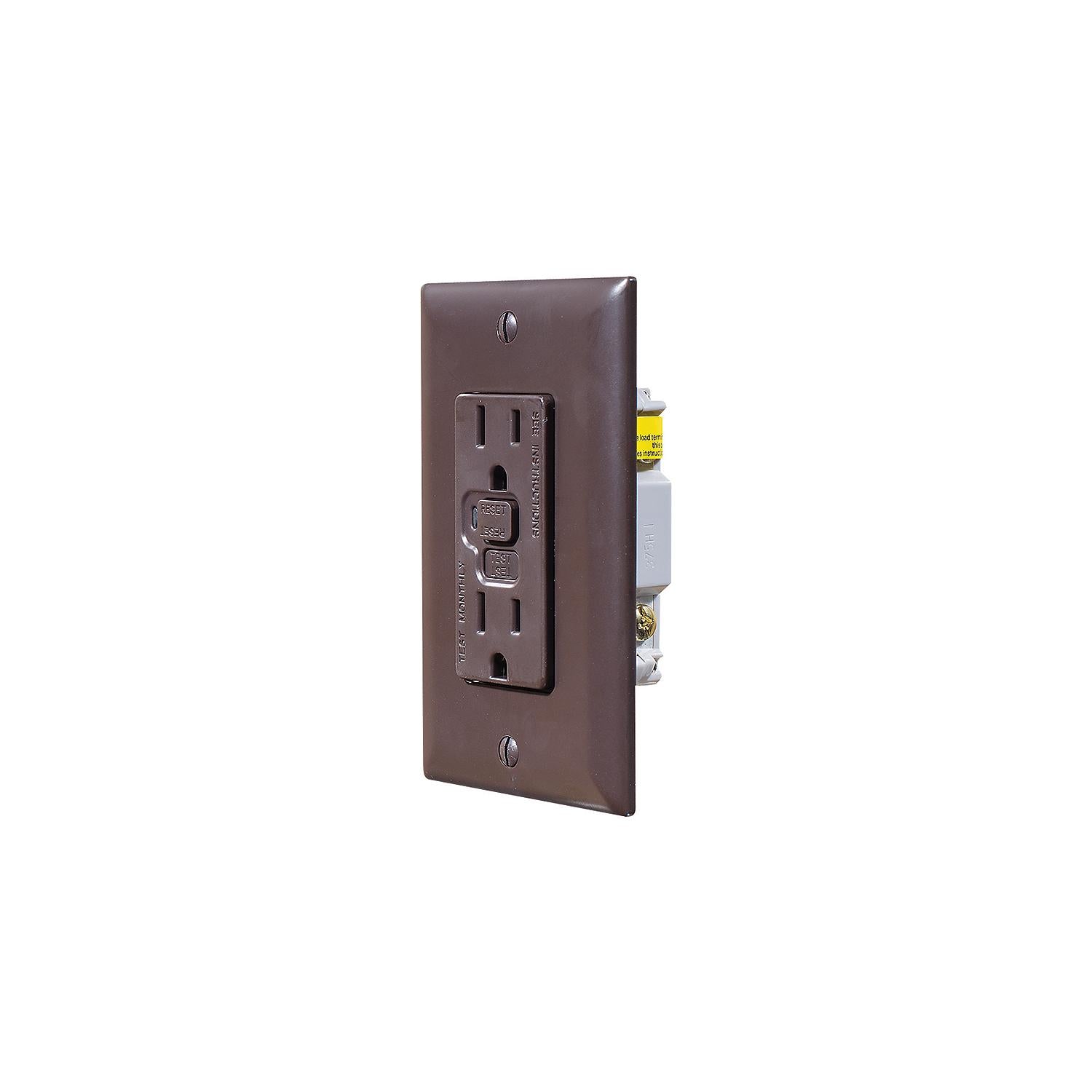 RV Designer S805 AC GFCI Outlet with Cover Plate