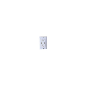 RV Designer S850 AC Dual Outlet With USB Charging Ports, White