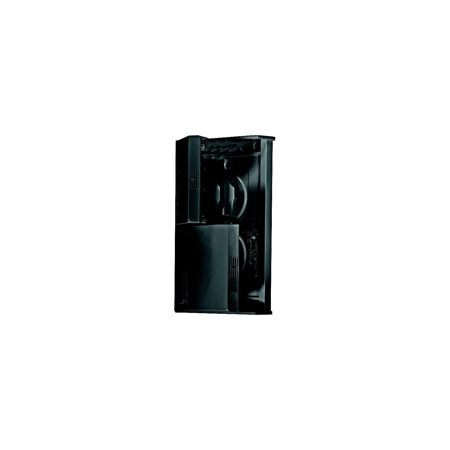 RV Designer S907 Black Weatherproof Dual Outlet Receptable & Snap Cover Plate