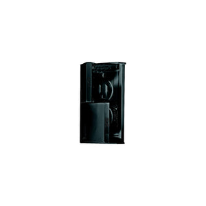 RV Designer S907 Black Weatherproof Dual Outlet Receptable & Snap Cover Plate