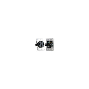 RV Designer S981 AC 50 Amp Receptacle In Plate, 50A / 125V/250V, White