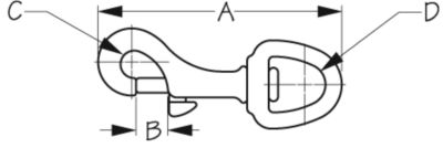 Sea-Dog Line 139016-1 Bronze Swivel Eye Bolt Snap
