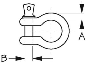 Sea-Dog Line 147810-1 Galvanized Anchor Shackle-3/8