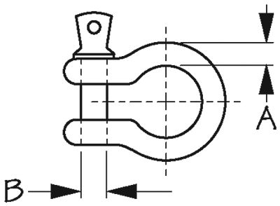 Sea-Dog Line 147810-1 Galvanized Anchor Shackle-3/8