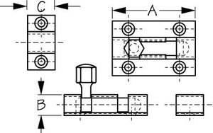 Sea-Dog Line 222500-1 2225001 Barrel Bolt, Chrome/Brass, 1-1/2