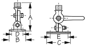 Sea-Dog Line 329230-1 Adjustable Antenna Base