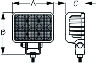 Sea-Dog Line 405335-3 Seadog 4053353 LED Rectangular Flood Light, 9-36V