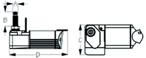 Sea-Dog Line 412211B3 SeaDog Powder Coated Aluminum & Stainless Waterproof Heavy Duty 12V Wiper Motor | Black Finish