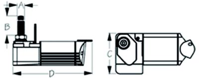 Sea-Dog Line 412211B3 SeaDog Powder Coated Aluminum & Stainless Waterproof Heavy Duty 12V Wiper Motor | Black Finish