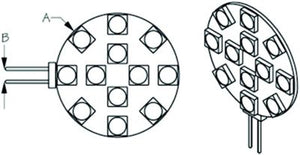 Sea-Dog Line 442942-1 Seadog 4429421 LED G4 Base Wafer Bulb, Horizontal Pins