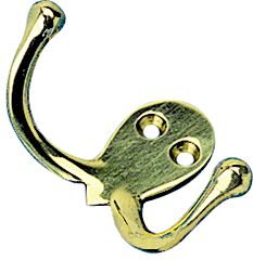 Sea-Dog Line 671515-1 671515 Double Coat Hook - Brass