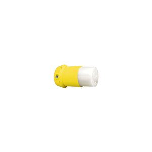 Hubbell HBL26CM13 Yellow 30A 125V Twist Lock Connector Body