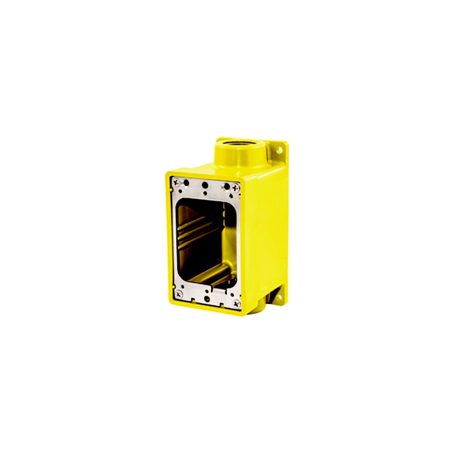 Hubbell HBL60CM83A Thermoplastic FD Box, Yellow