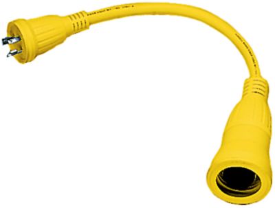Hubbell HBL61CM56 Yellow Twist Lock Female to Male Adapter