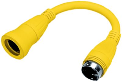 Hubbell HBL61CM71 Yellow Twist Lock Female to Male Adapter