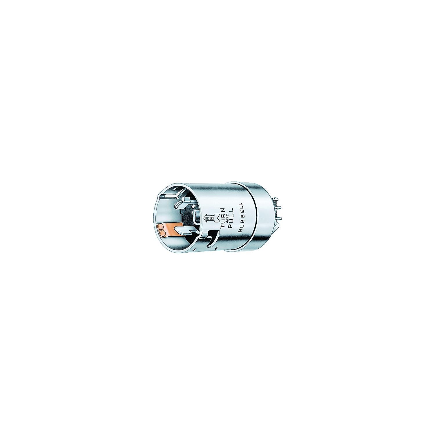 Hubbell HBL63CM65 Nickel Plated Brass Heat Resistant 50A Plug