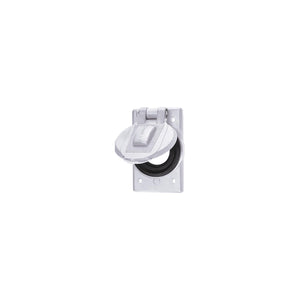 Hubbell HBL74CM25WOAW White Polycarbonate Spring Loaded Weatherproof Cover,