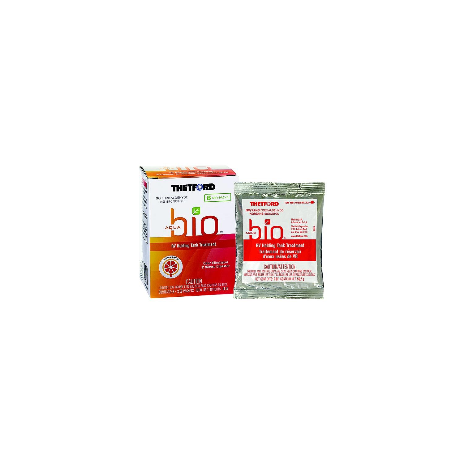 Thetford 96600 Aquabioâ„¢ Dri Pack Holding Tank Treatment, 2 oz., 8/pk