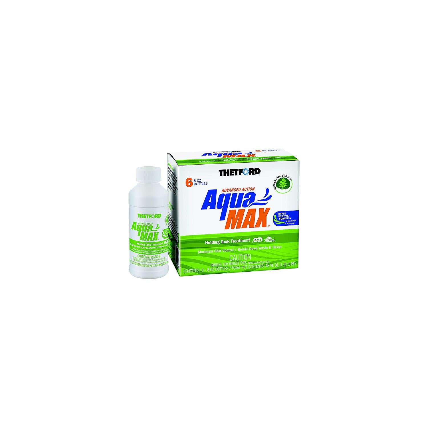 Thetford 96689 AquamaxÂ® Holding Tank Treatment, 6-Pack 8oz Liquid, Summer Cypress Sent