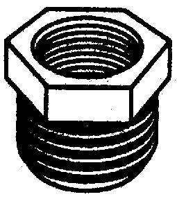 Brass Fittings RB1238 Hex Bushing 1/2X3/8
