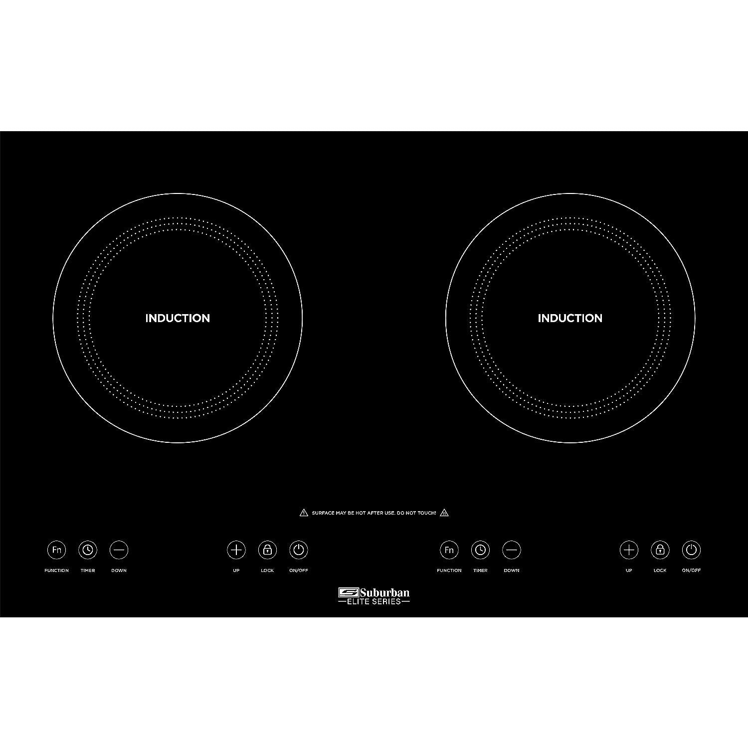 Suburban Mfg 3308A 3309A Elite Series Induction Cooktop, Double Element