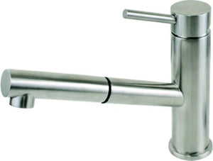 Scandvik 74122 Nordic Pull-Out Galley Mixer, Brushed Stainless Steel