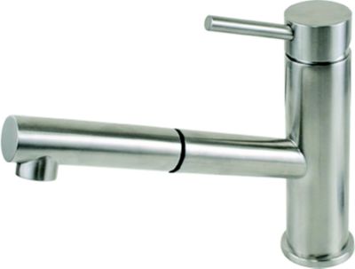 Scandvik 74122 Nordic Pull-Out Galley Mixer, Brushed Stainless Steel