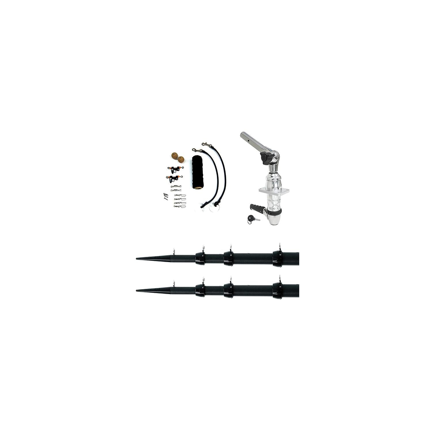 Tigress 88679-00 8867900 XD Top Mount Carbon Fiber Outrigger System, 18' X 1-1/2, Black/Black