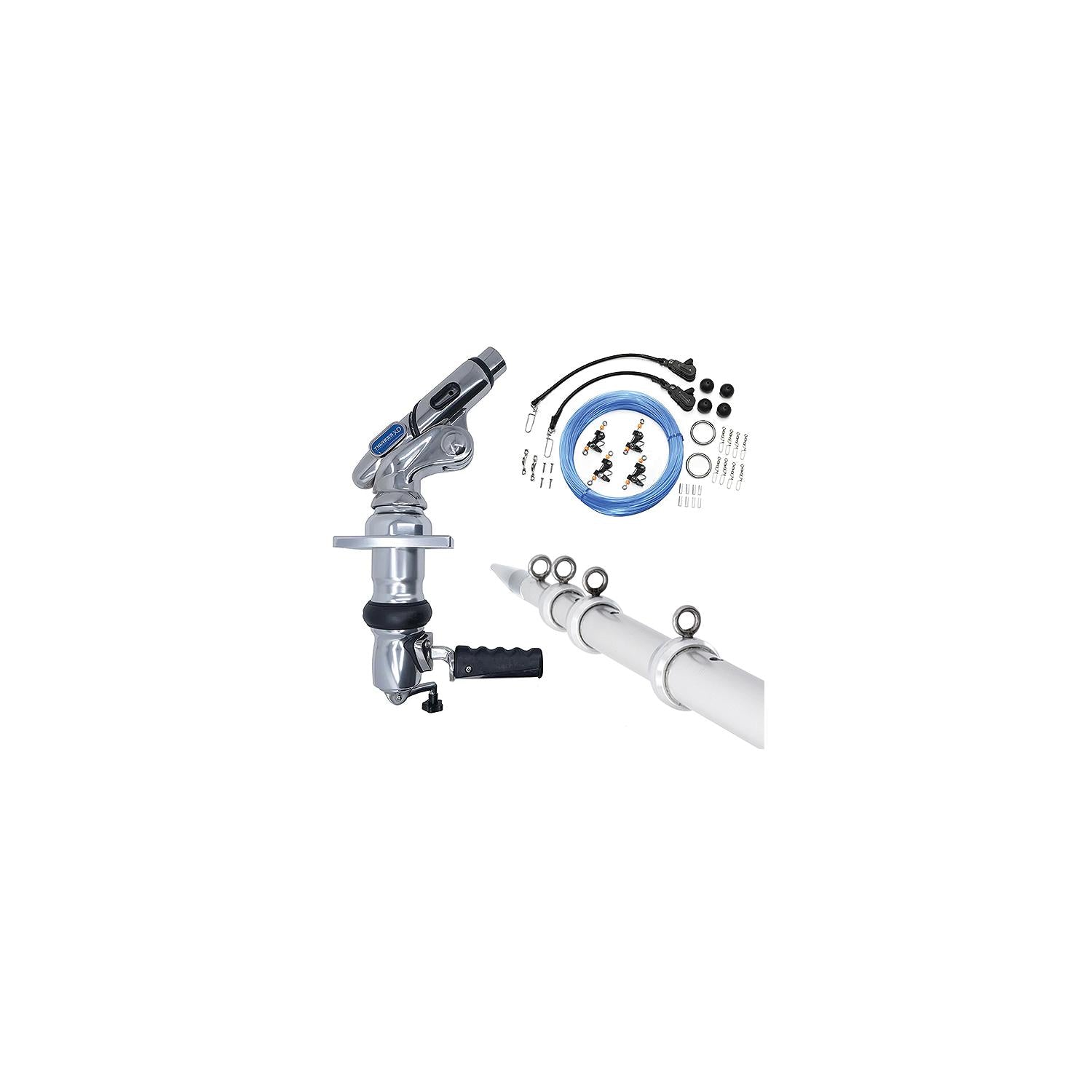 Tigress 88825-2 888252 XD Crank Top Mount Outrigger System, 18', Silver, 1 pr.